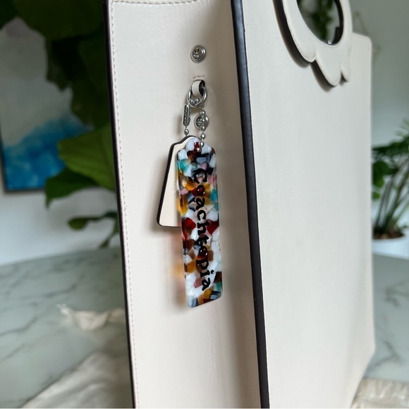 COACH Cloud Handle Tote In Coachtopia Leather CT383 Ivory Crossbody Shoulder Bag - Picture 7 of 16